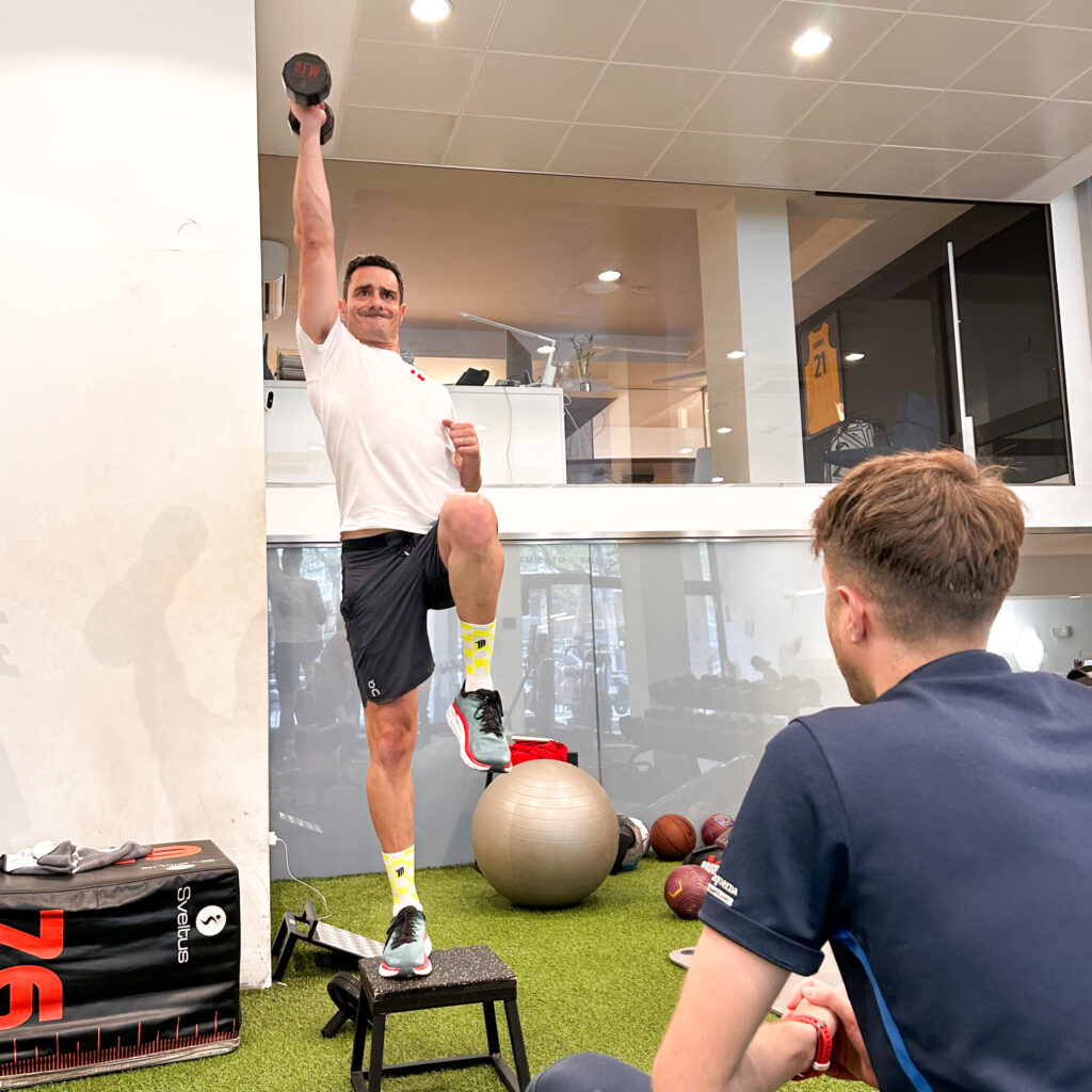 Entrenador y paciente